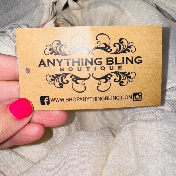 NWT Peach Love S/M Ivory Plunge Drawstring Backless Ruffled Cover Up Dress Maxi - Picture 10 of 16